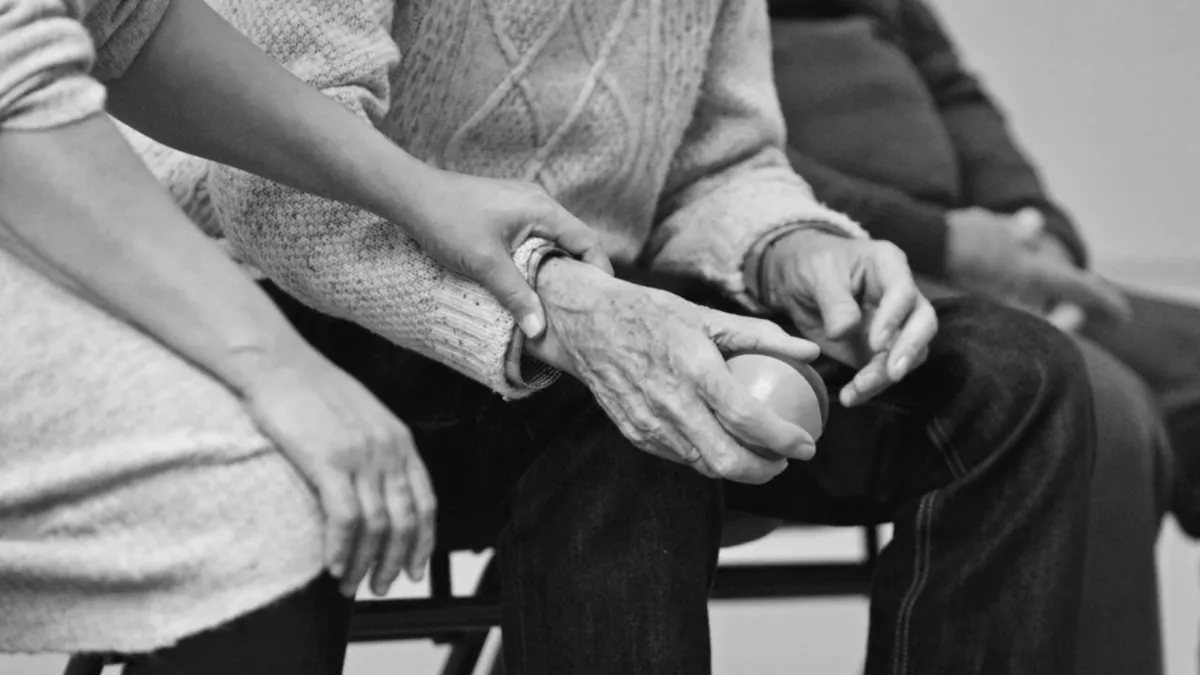 Loved one providing support to patient